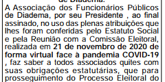 Comunicado: Edital da Associação AFPD