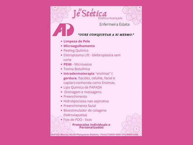 DIVULGAÇÃO - ESTÉTICA - JÉSSICA